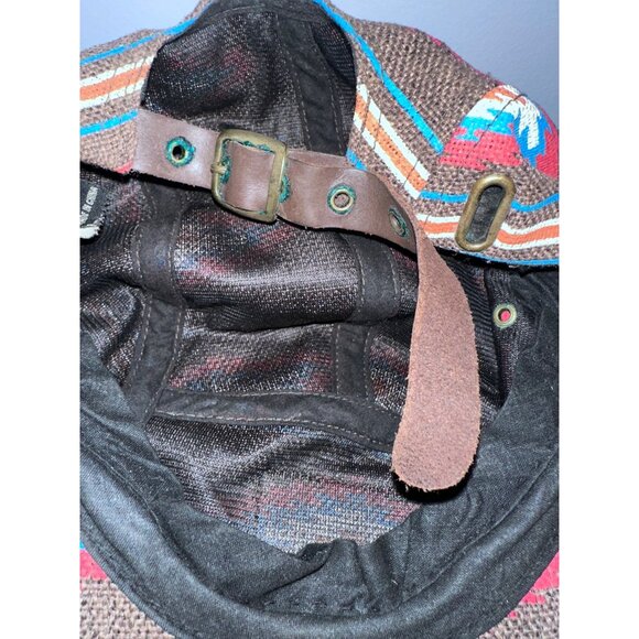 Obey Propaganda Retro Y2K Boho Asymmetrical Art Print Newsboy Ivy Cap Hat - Picture 7 of 8